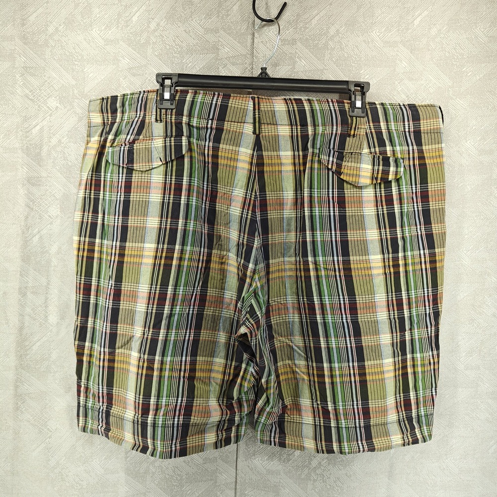 Vintage Polo Ralph Lauren Shorts Mens 46B 46 Big Indian Madras Plaid Preppy - Picture 2 of 11